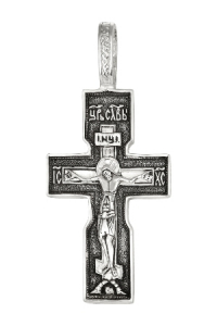 Крест из серебра литье частичное чернение
