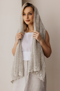 Палантин льняной 17-01