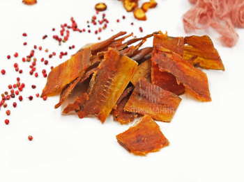 Янтарная рыбка с перцем кусочками