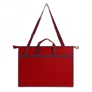 Папка для чертежей и рисунков A3, 420 х 343 х 50 мм, с ручками, пластиковая, молния сверху, 0.9 мм, 