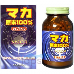 Yuwa Мака порошок 100%, Комплекс на 53 дня, 160 капсул х 300 мг, 48 гр
