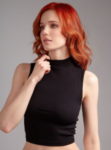 Женский топ с горлом Indefini (Арт.3203TDJ)