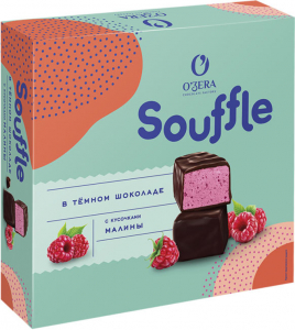 «O'Zera», конфеты Souffle с малиной в тёмном шоколаде, 360г