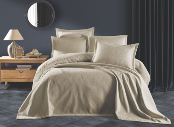 Покрывало EFOR (Gardines) с наволочками FLORANSA (240*260) бежевый BEJ