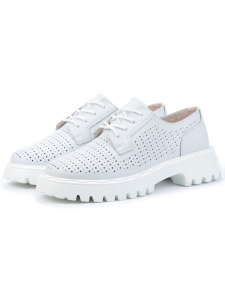 03-HY8-2D WHITE Полуботинки женские (натуральная кожа)