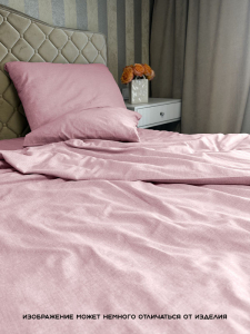 “Акция Простыня на резинке Льняные мотивы “Пион”100% Хлопок