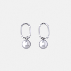 Серебристые серьги 