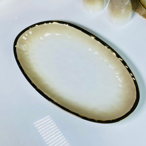 122-129 Овальное блюдо 35,5х20х4см TORONTO CREAM в под.уп.(х12)Фарфор