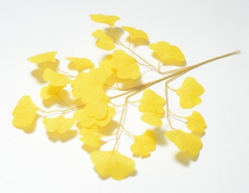 Искусственные цветы, Ветка кустовая гингко (1010237) желтый