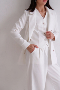 16086 Костюм-тройка белый