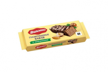 «Яшкино», вафли «Глазированные с орешками», 200 г