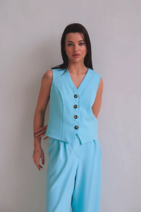 16132 Брючный костюм с жилетом 