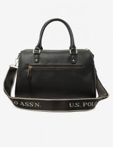 STUDDED SATCHEL WITH CROSSBODY STRAP