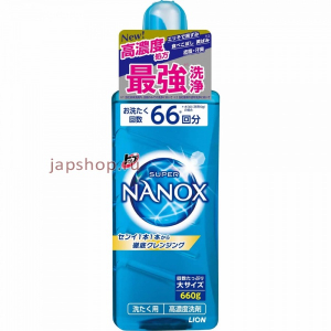 Lion Top Super Nanox Концентрированное жидкое средство для стирки, против неприятного запаха, аромат мыла, 600 мл (4903301306429)