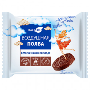 Воздушная полба в молочном шоколаде без сахара, 147г (7шт х 21г)