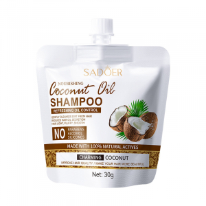 Освежающий шампунь для контроля жирности с кокосовым маслом SADOER Coconut Oil Shampoo , 30 гр