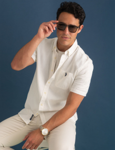 MEN'S RECTANGULAR FRAME SUNGLASSES