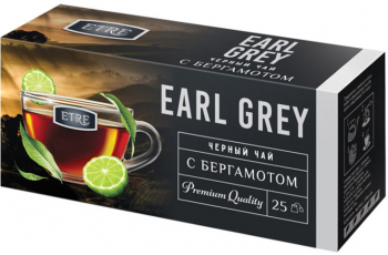 «ETRE», чай Earl Grey черный с бергамотом, 25 пакетиков, 50г