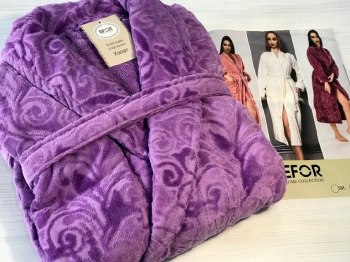 Халат женский EFOR размер S/M K.LILA темно-лиловый BR-0185/02