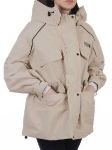 3092 BEIGE Куртка демисезонная женская (100 гр. холлофайбер)