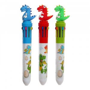 Ручка шариковая автоматическая, 10 цветов, «Дракон», МИКС