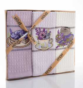 Набор салфеток EFOR из 3 шт LUX (40*60) (лаванда) LAVANTA