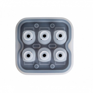 Форма для льда STRONG 6 ячеек черепа чёрные