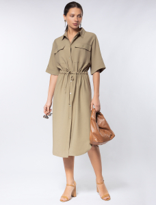 Платье-рубашка из плотного лиоцелла