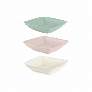 Тарелка суповая SERVICE 17.5см квадратная микс цветов