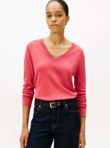 Viscose-Blend V-Neck Sweater
