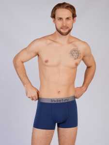 Мужские трусы боксеры Indefini синие (арт. 4043MUG)