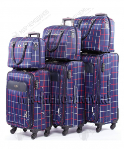Комплект из 3-х чемоданов и 3-х бьюти-кейсов «Borgo-Antico» «Navy»