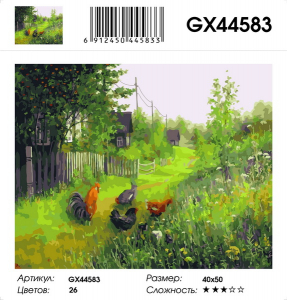 GX 44583 деревня, куры
