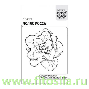 Салат Лолло Росса 0,5 г листовой, бордовый б/п с евроотв. (семена для проращивания)