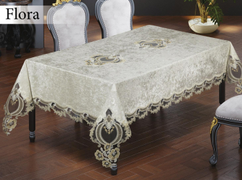 Скатерть EFOR FLORA 160*220 кремовый KREM