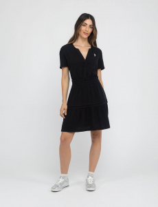 SMOCKED WAIST TIERED DRESS