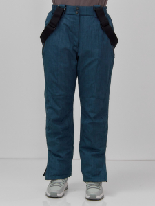 Полукомбинезон утепленный женский большого размера синего цвета 666_1S