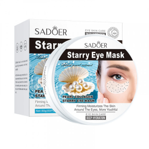 Гидрогелевые патчи для глаз со звездочками и жемчугом SADOER Pearl Collagen Starry Eye Mask,60 шт