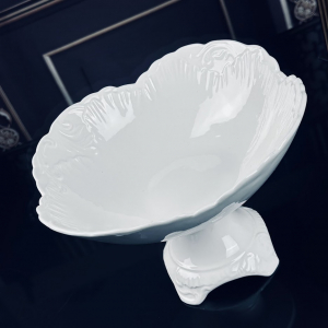 305-042 Фруктовница 25,5см на ножке АВРОРА в под.уп.(х8)Фарфор