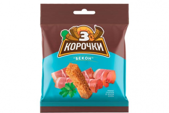 «3 Корочки», сухарики со вкусом бекона, 40 г