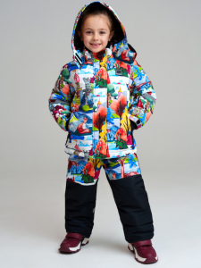 Комплект зимний для девочки: куртка, полукомбинезон