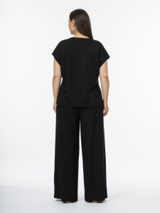 Брюки палаццо из вискозного трикотажа