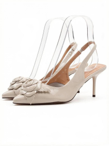 06-HLP1266-118 GRAY/BEIGE Туфли летние женские (натуральная кожа)