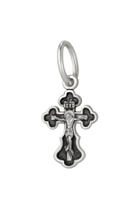 Крест из серебра литье частичное чернение