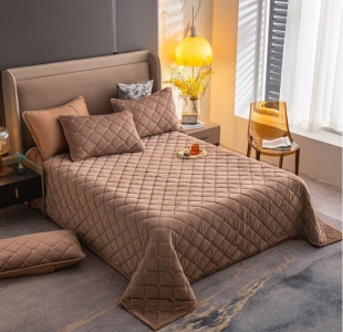 Велюровое стеганое покрывало Премиум 