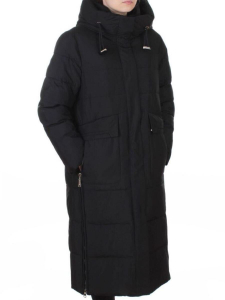 8359 BLACK Пальто зимнее женское (200 гр. холлофайбер)