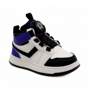 Ботинки В7772-10 черн/бел/син