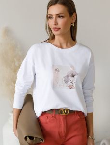 Лонгслив из премиального хлопка с эластаном