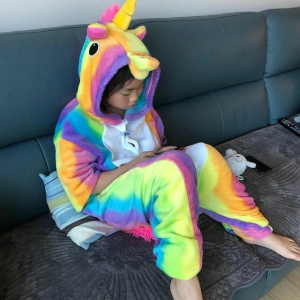 Пижама кигуруми детский Радужный единорог