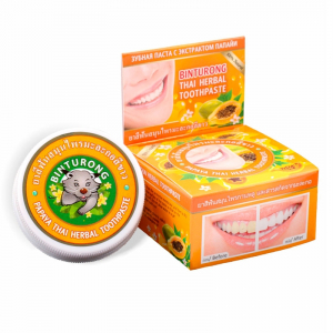 Тайская зубная паста с экстрактом Папайи. Binturong